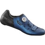 Blaue Shimano Rennradschuhe mit Klettverschluss leicht für Herren Größe 41 