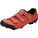 Rote Shimano MTB Schuhe aus Kunstleder für Herren Größe 42 