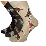 Shimasocks Coole Kids Dino Socken - Kinder Strümpfe mit Dinosaurier Motiv im 3erPack, Farben alle:oliv/beige/marine, Größe:39/42