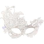 Weiße Venezianische Masken aus Spitze für Damen Einheitsgröße 