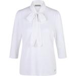 Weiße 3/4-ärmelige UTA RAASCH Nachhaltige V-Ausschnitt V-Shirts aus Viskose maschinenwaschbar für Damen Größe L 