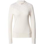 Reduzierte Weiße Langärmelige CREAM Stehkragen Festliche Blusen aus Jersey für Damen Größe XS Große Größen 