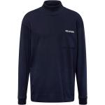 Reduzierte Marineblaue Langärmelige Tommy Hilfiger Bio Stehkragen Shirts mit Tasche aus Jersey für Herren Größe M 