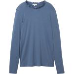 Reduzierte Blaue Langärmelige Tom Tailor Jerseyshirts aus Jersey für Damen Große Größen 