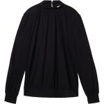 Reduzierte Schwarze Langärmelige Tom Tailor Stehkragen Jerseyshirts aus Jersey für Damen Größe XS Große Größen 