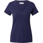 Reduzierte Marineblaue Melierte Mos Mosh V-Ausschnitt T-Shirts aus Jersey für Damen Größe S 