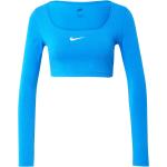 Reduzierte Royalblaue Langärmelige Nike Jerseyshirts aus Jersey für Damen Größe M 