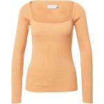 Reduzierte Orange Langärmelige Calvin Klein Damenlongsleeves & Damenlangarmshirts aus Polyamid Größe XL 