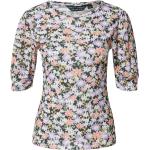 Reduzierte Fliederfarbene Blumenmuster Halblangärmelige Dorothy Perkins T-Shirts mit Puffärmeln aus Jersey für Damen Größe M 