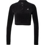 Reduzierte Schwarze Bestickte Langärmelige Nike Jordan Damenlongsleeves & Damenlangarmshirts aus Samt Größe S 