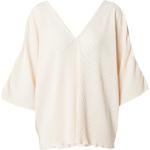 Reduzierte Weiße Halblangärmelige Soft Rebels V-Ausschnitt T-Shirts aus Jersey für Damen Größe S 