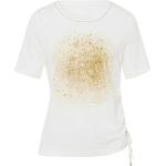 Weiße Halblangärmelige UTA RAASCH T-Shirts aus Leinen maschinenwaschbar für Damen Größe L 