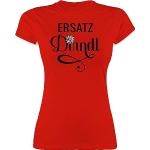 Rote Kurzärmelige shirtracer Statement-Shirts aus Baumwolle für Damen Größe XXL zum Oktoberfest 