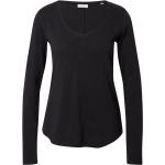 Reduzierte Schwarze Langärmelige Marc O'Polo Bio Nachhaltige V-Ausschnitt V-Shirts aus Jersey für Damen Größe XL 