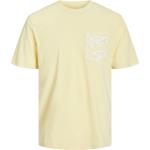 Reduzierte Gelbe Halblangärmelige Jack & Jones Shirts mit Tasche aus Jersey für Herren 