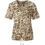 Beige Halblangärmelige Margittes T-Shirts aus Baumwolle maschinenwaschbar für Damen Größe XL 