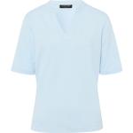 Blaue Halblangärmelige Margittes T-Shirts aus Viskose maschinenwaschbar für Damen Größe L 