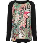 Schwarze Blumenmuster Elegante Amy Vermont T-Shirts für Damen Größe XL 