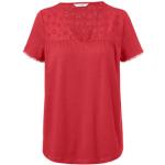 Reduzierte Rote Bestickte TCHIBO Bio V-Shirts aus Baumwolle für Damen Größe M für den für den Sommer 