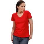 Rote Batik Buttinette V-Ausschnitt V-Shirts aus Jersey für Damen Größe M 