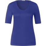 Reduzierte Cobaltblaue Halblangärmelige Street One Jerseyshirts aus Jersey für Damen Größe S Große Größen 