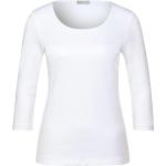 Reduzierte Offwhitefarbene Halblangärmelige Street One Jerseyshirts aus Jersey für Damen Größe XS Große Größen 