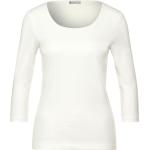 Reduzierte Offwhitefarbene Halblangärmelige Street One Jerseyshirts aus Jersey für Damen Größe 3 XL Große Größen 