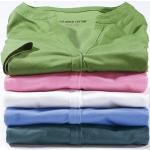 Dunkelgrüne Halblangärmelige by Green Cotton Bio Nachhaltige T-Shirts aus Baumwolle maschinenwaschbar für Damen 