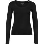 Reduzierte Schwarze Langärmelige Opus Sorana Nachhaltige Jerseyshirts aus Jersey für Damen Größe XL 