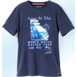 Marineblaue Milano Italy Oeko-Tex Print-Shirts aus Baumwolle für Herren Größe L für den für den Sommer 