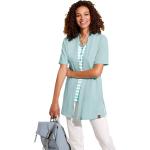 Mintgrüne Casual Mini V-Ausschnitt Kurzjacken & Cropped-Jackets aus Baumwolle für Damen Größe XL 