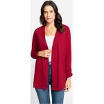 Rote Nachhaltige V-Ausschnitt Shirtjacken aus Baumwolle für Damen Größe S 