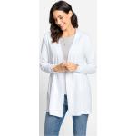 Weiße Nachhaltige V-Ausschnitt Shirtjacken aus Baumwolle für Damen Größe M 