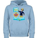 Shirtracer Hoodie »Time for action - Pontypandy Feuerwehr - Feuerwehrmann Sam Jungen - Kinder Premium Kapuzenpullover«, blau, 2 Hellblau