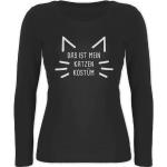 Shirtracer Rundhalsshirt »Das ist mein Katzen Kostüm - Karneval Outfit - Langarmshirt Damen« Faschingskostüm Ersatz Fasching, schwarz, 1 Schwarz
