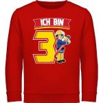 Rote Unifarbene Langärmelige shirtracer Feuerwehrmann Sam Rundhals-Ausschnitt Kindersweatshirts aus Baumwolle für Jungen Größe 104 für den für den Herbst 