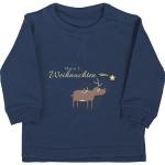 Marineblaue Langärmelige shirtracer Rundhals-Ausschnitt Kindersweatshirts aus Baumwolle 