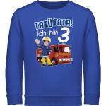 Royalblaue Unifarbene Langärmelige shirtracer Feuerwehrmann Sam Rundhals-Ausschnitt Kinderhoodies & Kapuzenpullover für Kinder aus Baumwolle für Mädchen 