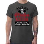Dunkelgraue Kurzärmelige shirtracer Rundhals-Ausschnitt Piratenkostüme aus Jersey für Herren Größe 3 XL 
