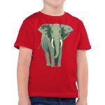 Rote Animal-Print Kurzärmelige shirtracer Rundhals-Ausschnitt Printed Shirts für Kinder & Druck-Shirts für Kinder mit Tiermotiv aus Jersey für Jungen Größe 164 