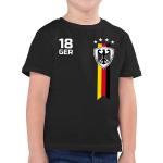 Schwarze Kurzärmelige shirtracer Rundhals-Ausschnitt Printed Shirts für Kinder & Druck-Shirts für Kinder aus Jersey für Jungen Größe 152 