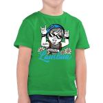 Grüne Kurzärmelige shirtracer Rundhals-Ausschnitt Kindertrachtenshirts aus Jersey für Jungen Größe 128 
