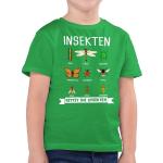 Grüne Animal-Print Kurzärmelige shirtracer Rundhals-Ausschnitt Printed Shirts für Kinder & Druck-Shirts für Kinder mit Insekten-Motiv aus Jersey für Jungen Größe 164 