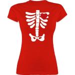 Shirtracer T-Shirt »Skelett Herz Halloween Kostüm - Halloween Kostüm Outfit - Damen Premium T-Shirt« Helloween, rot, 3 Rot