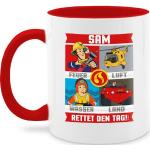 Shirtracer Tasse »Elemente - Sam rettet den Tag - Feuerwehrmann Sam Tasse - Tasse zweifarbig«, Keramik, kaffetassen sprüche - wärmende tasse - geschenk für feuerwehrmann