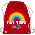 Rote shirtracer LGBT Gay Pride Turnbeutel & Sportbeutel aus Baumwolle für Herren 