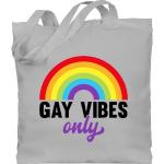Hellgraue shirtracer LGBT Gay Pride Canvas-Taschen aus Baumwolle für Herren 
