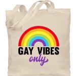 Weiße shirtracer LGBT Gay Pride Herreneinkaufsbeutel 10l aus Baumwolle 
