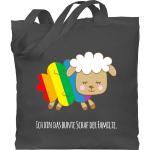 Dunkelgraue shirtracer LGBT Canvas-Taschen 10l aus Baumwolle für Herren 