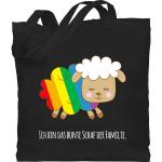 Schwarze shirtracer LGBT Canvas-Taschen aus Baumwolle für Herren 